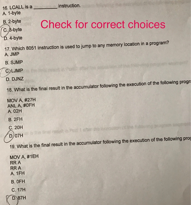 C. an 8-bit register Check for correct choices D. a 12-bit register