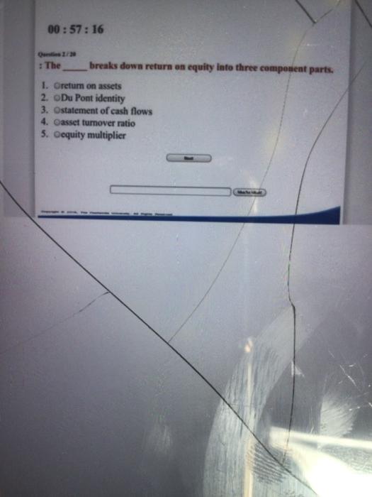  00:57:16 + The breaks down return on equity into three component