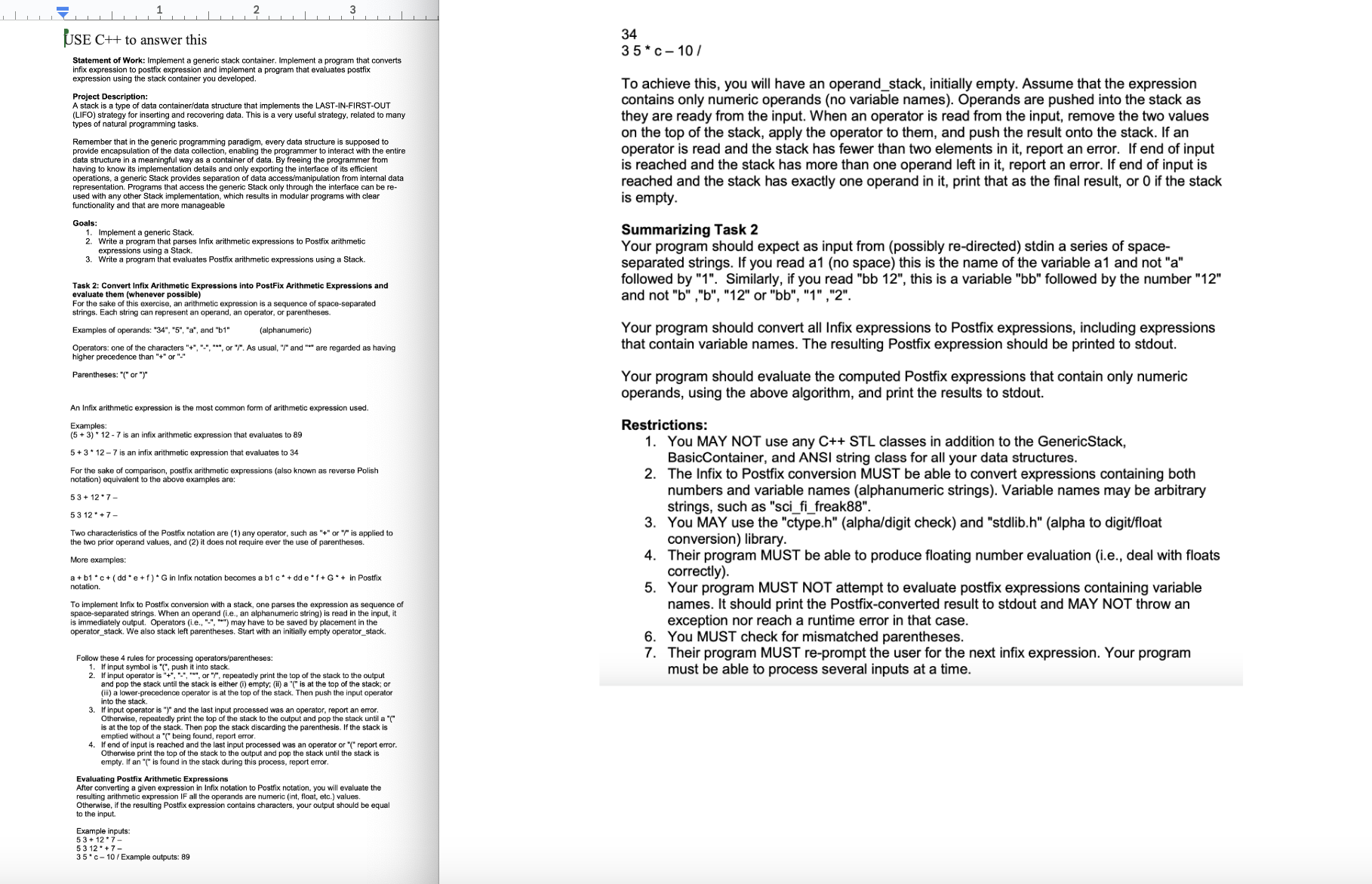  use C++ to solve: Implement a generic stack container. Implement a