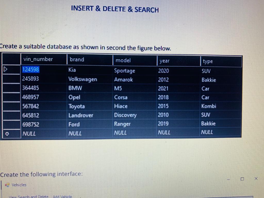  C# DATAFILE HANDLING INSERT & DELETE & SEARCH Create a suitable
