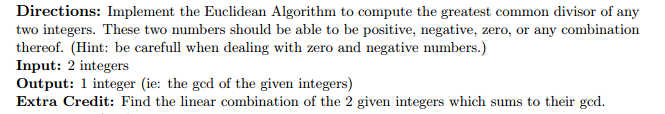 In c++, Implement the Euclidean Algorithm to compute the greatest common divisor