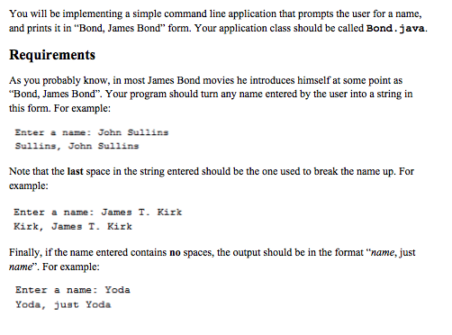  Using Netbeans IDE Javascript You will be implementing a simple command