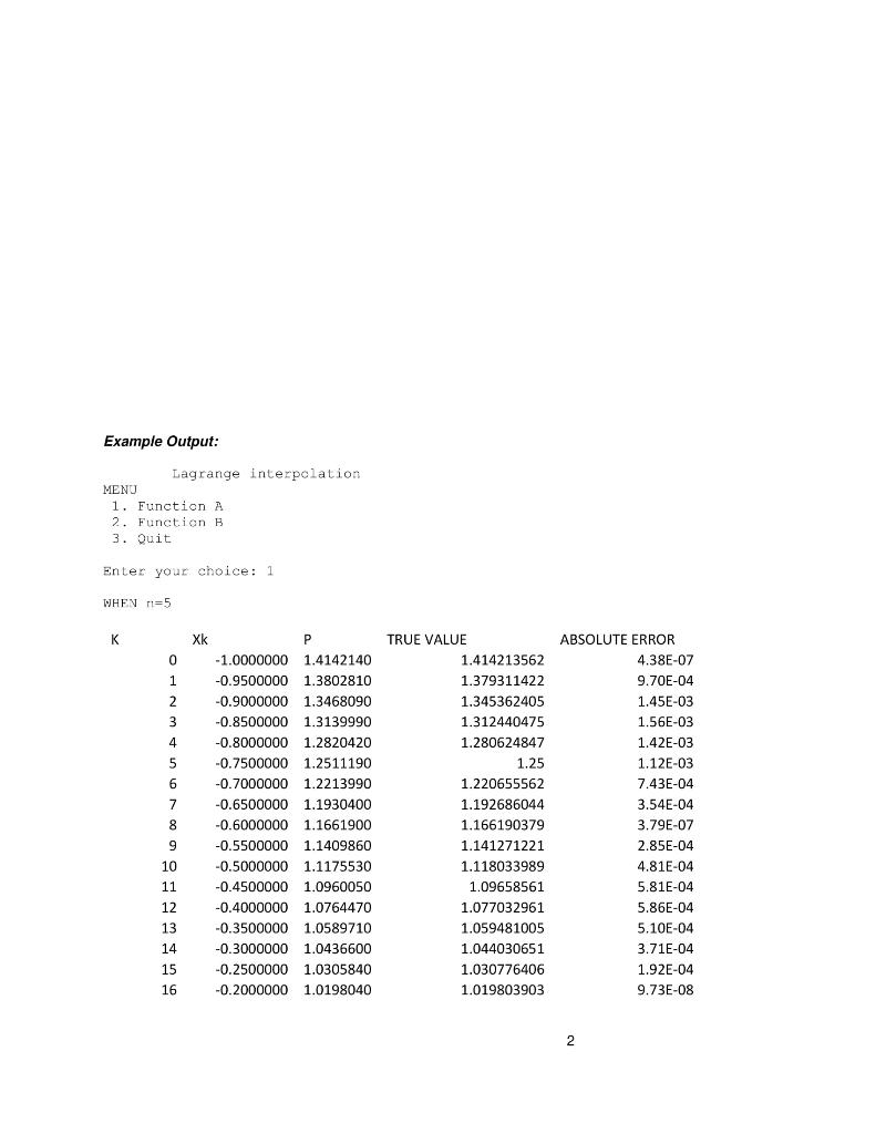 polynomial+1 x - where to evaluate xk[n] x_values fk[n] Y_value(true value) double