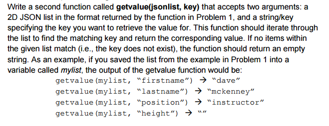 discussed dictionaries, you should realize that, since the keys in JSON are
