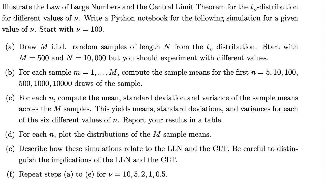 ** URGENT ** Sampling Distribution - WorkShop 18 PYTHON All the parts