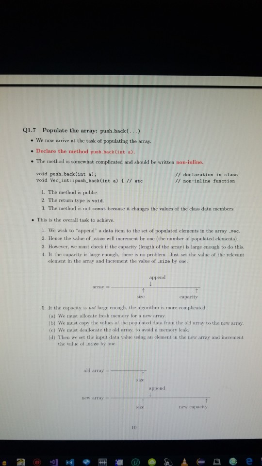 have the sane meaning 1. The valhe of .capacity is the length