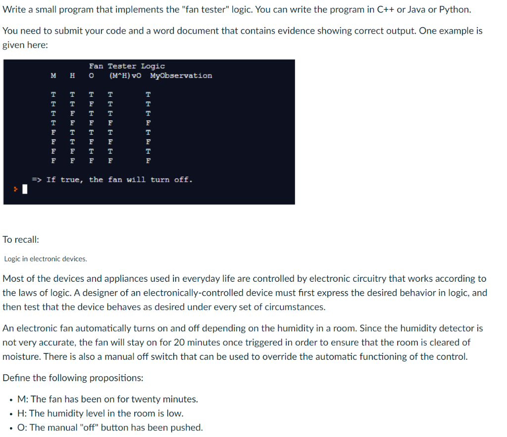 Please code this in c++ having trouble make sure output is