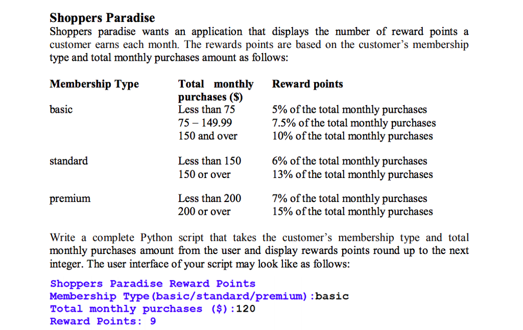 This is the question and my program for python I want to