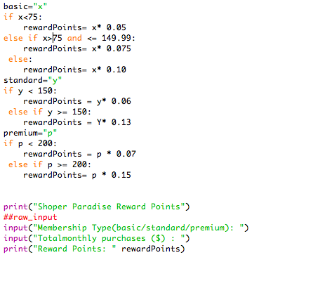 know what is wrong and how did you get the answer. Shoppers