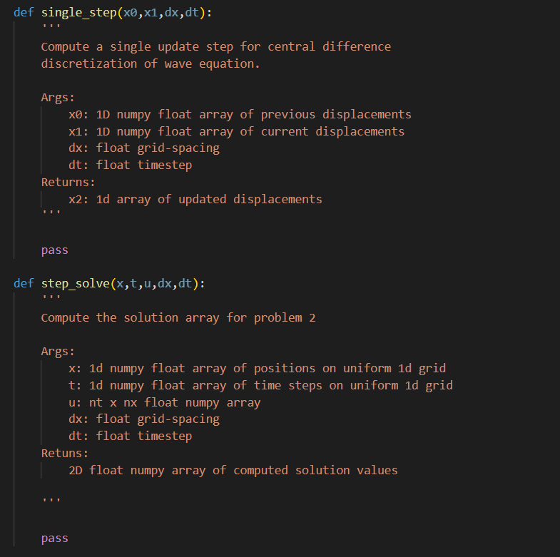 temporal stepsizes. Here you do likewise with the wave equation. Apply a