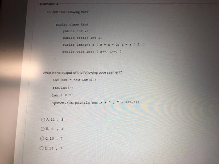that Circle class has the following method: public Circle next Circle() radius++
