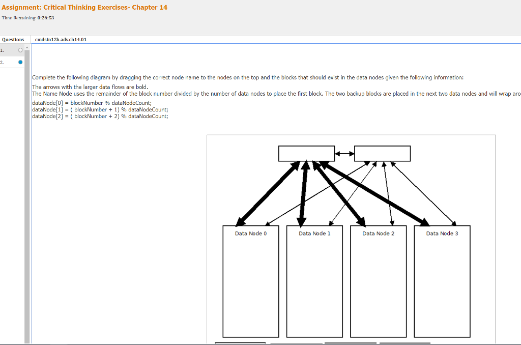 Database. Complete the following diagram by dragging the correct node name to