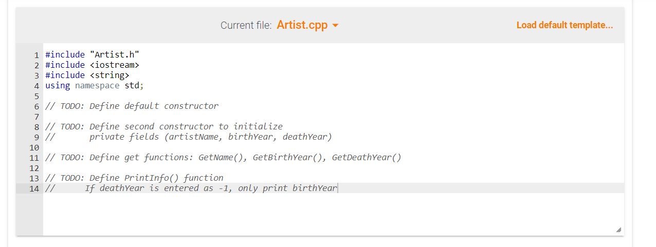 PrintInfo() should display Artist Name, born XXXX if the year of death