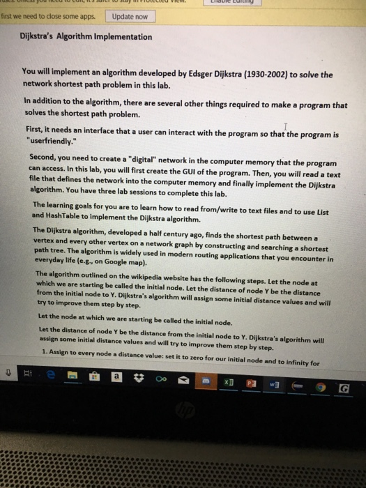  Need help... java coding Update now first we need to close