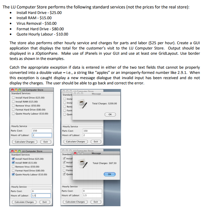 ***** **PLEASE NOTE********** ****************************** PLEASE SHOW THE OUTPUT FOR CATCHING THE ERROR