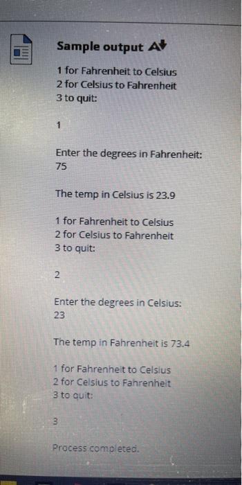option: int degreel; int celsiusl; int fahrenheitl; 26 27 28 Scanner input