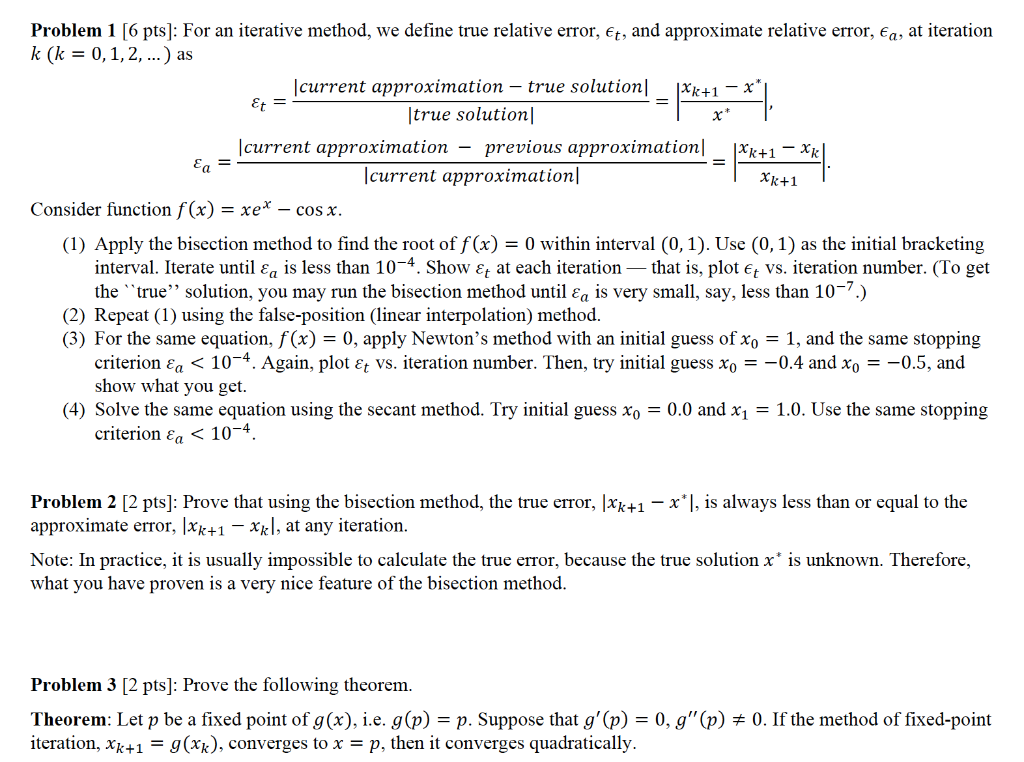  MATLAB IS NEEDED FOR THIS PROBLEM **** Problem 1 [6 pts]: