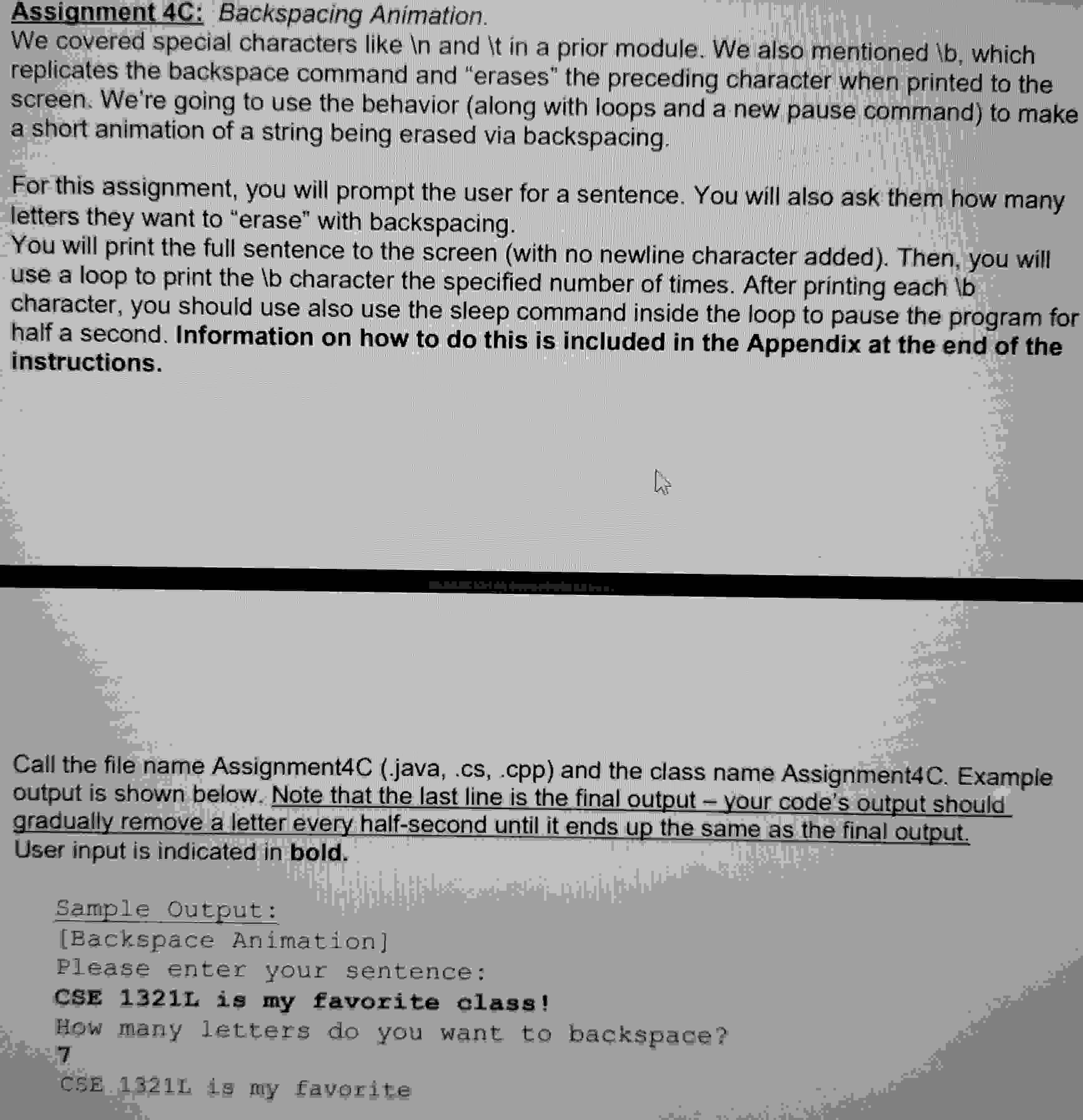  Please do this for c++ Call the file name Assignment4C (.java,