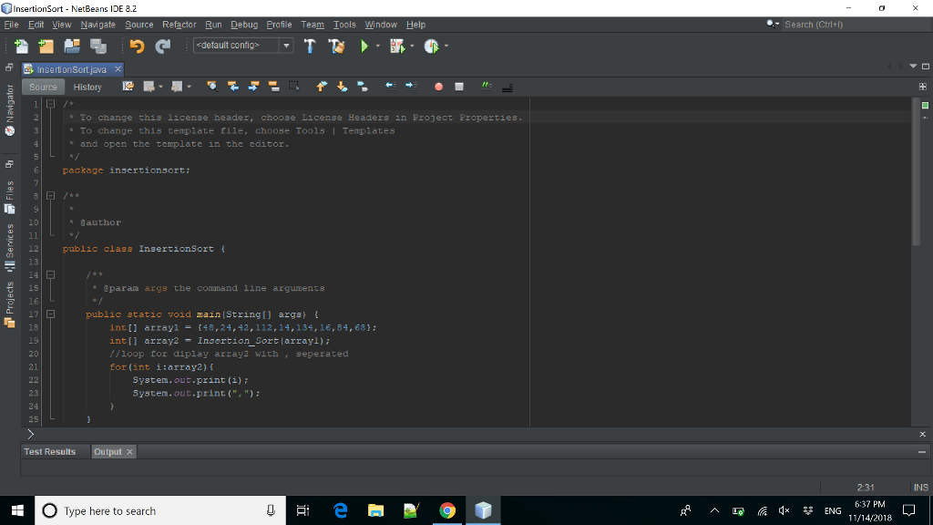 I have following Insertion Sort implementation in java InsertionSort.java Questions: a) the