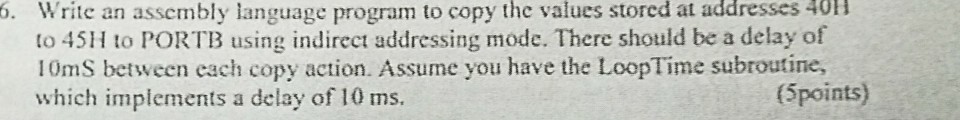 Write an assembly language program to copy the values stored at