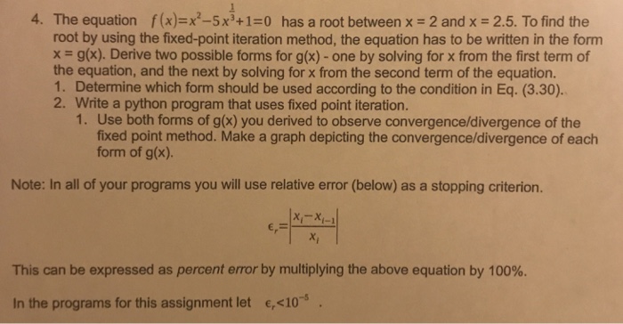  Answer by python code, it should be fixed point iteration please!
