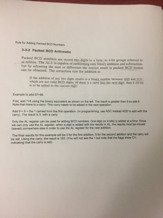 2017 I. Write a program using the Loop instructions to sum allthe