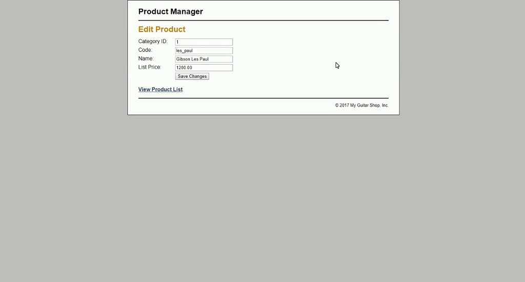 Enhanced the product manager application(PHP and MYSQL from MURACH book) Based on