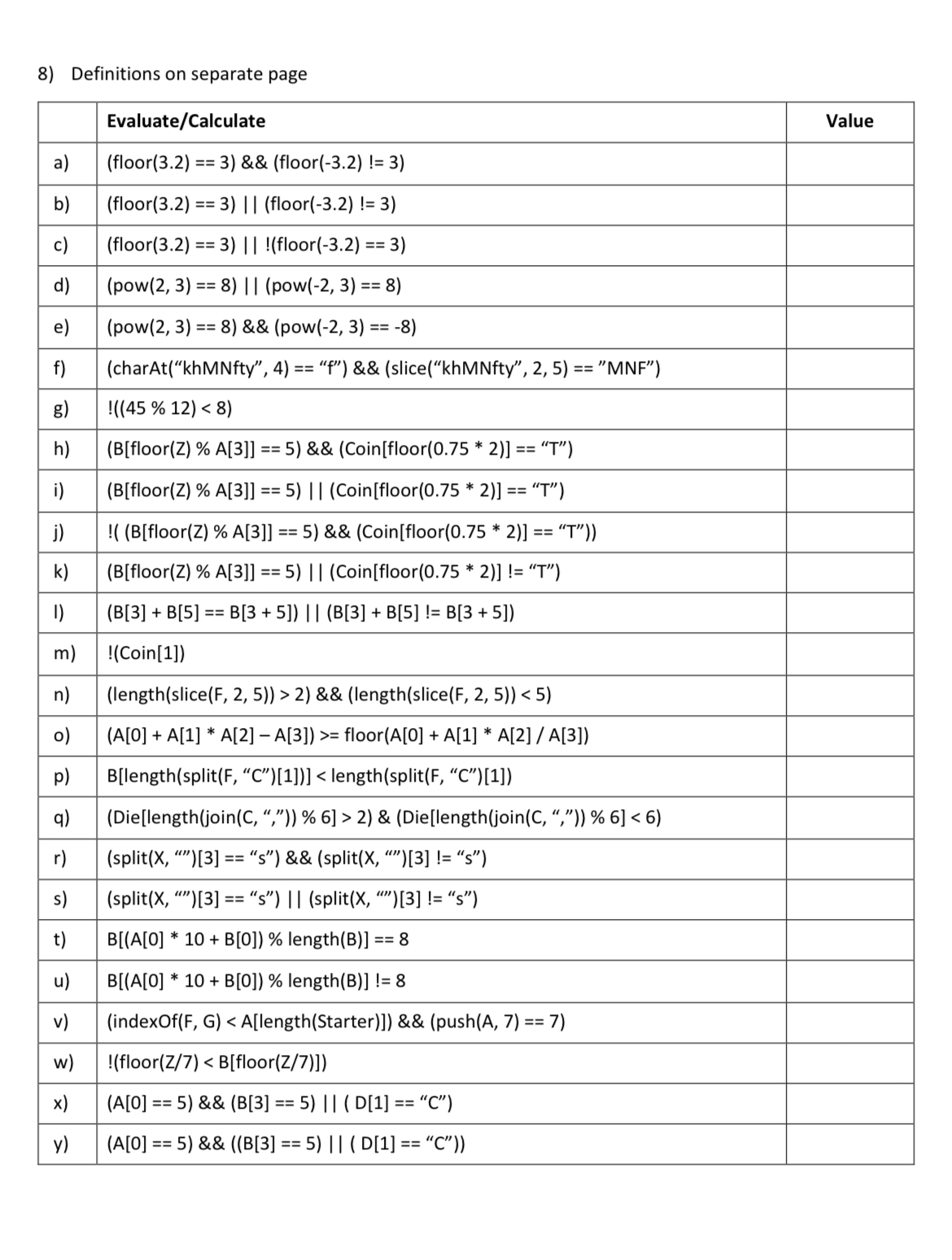  Some definitions for the lab. E=3 F=ABCDEFG G=B H=4 W= ABC