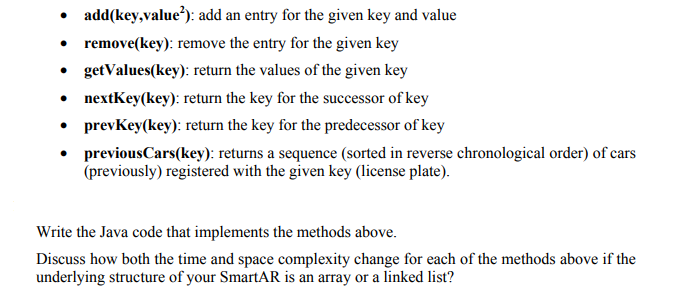 (GARO) keeps records of car registrations. It operates on multiple lists of
