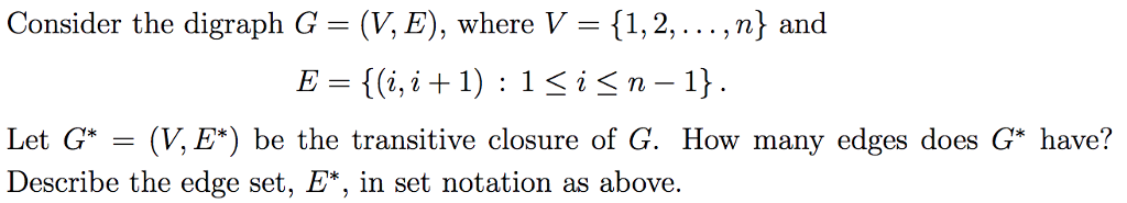  Consider the digraph -(V. E), where V-(1, 2, . . .