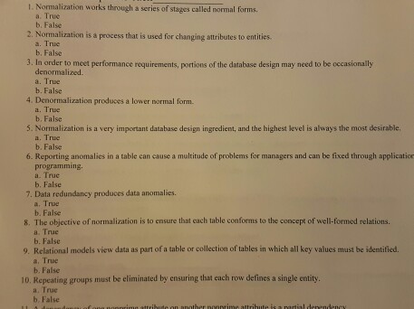  please answer these true and false questions . note: please make