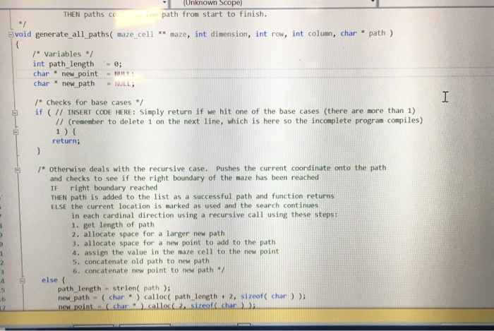 maze, of the the numbers are the open spots and the *