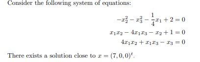  1) Write a Python script that defines the system of equations