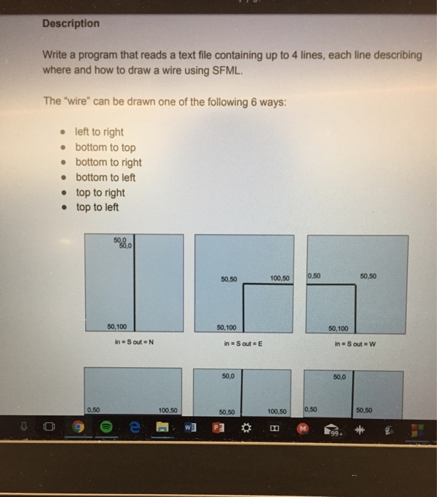  Wire layout program. Help please. Thanks in advance! Description Write a