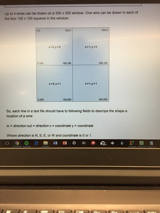 line describing where and how to draw a wire using SFML The