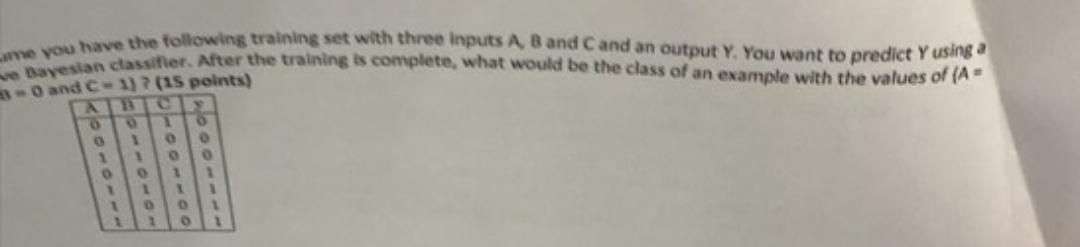  answer this question with matrix 