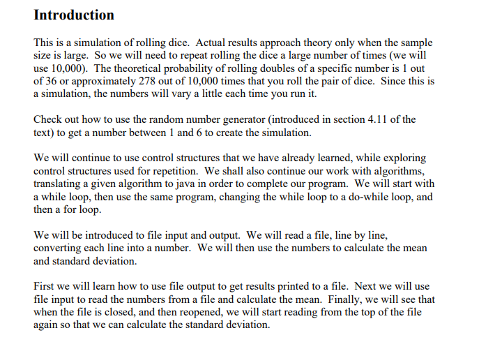 dice 10,000 times and counts the number of times doubles of are