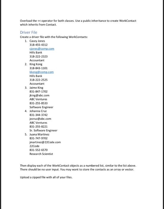 # name : string # phone-num : string # email : stri