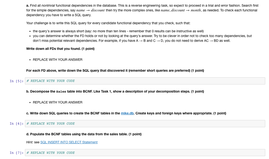 a small store. He uses the following database (mike.db) to store monthly