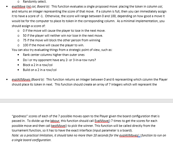 classes. Description: There are two parts to the project, Part A and