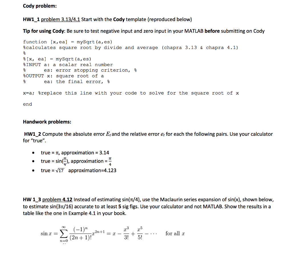 Start with the Cody template (reproduced below) Tip for using Cody: