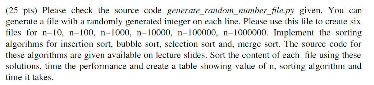 WRTE THS CODE WTH PYTHON USE ONLY PYTHON PYTHON PLEASE! (25 pts)