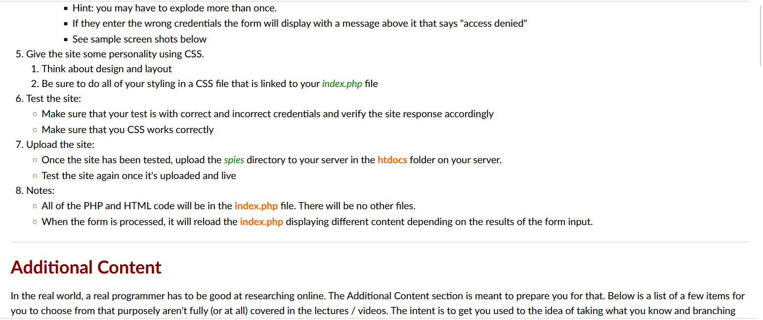 provided sample screenshots, please! The output should be in a table with