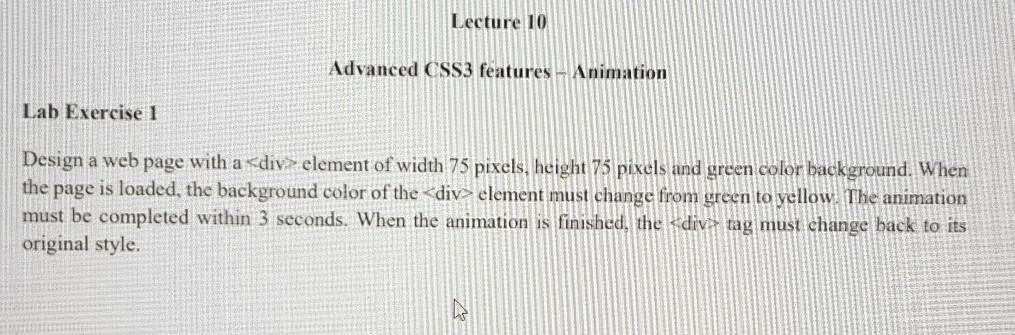 jQuery Lab Exercise 1 . Design a web page as shown below.