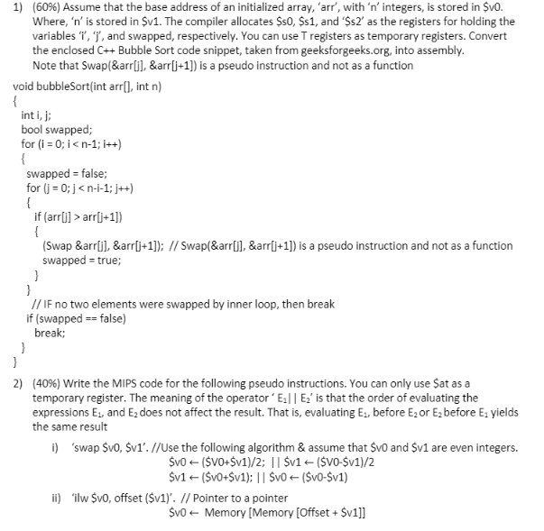 Answer question #1 I already have the code but I need it