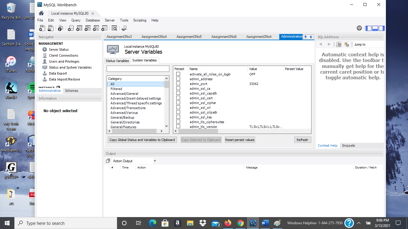Recycle Bin unit 10 Local instance MySQL80 X File Edit View Query