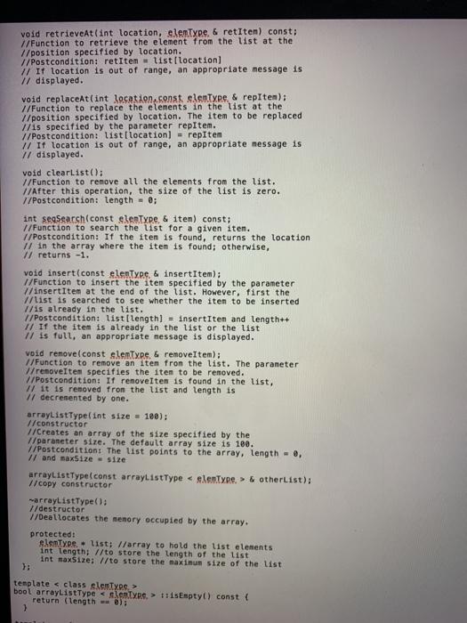 to do the following: 1. Modify the arrayListType by adding a member