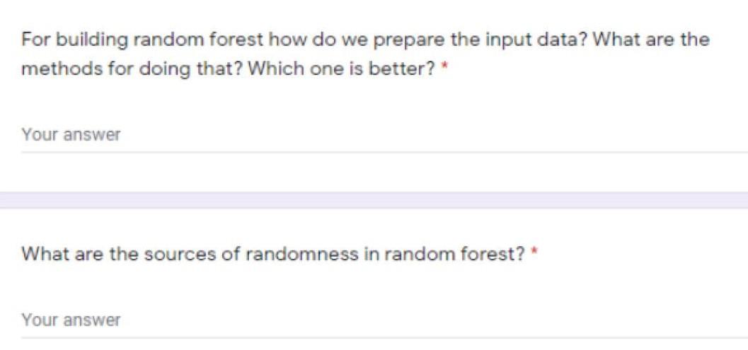  For building random forest how do we prepare the input data?
