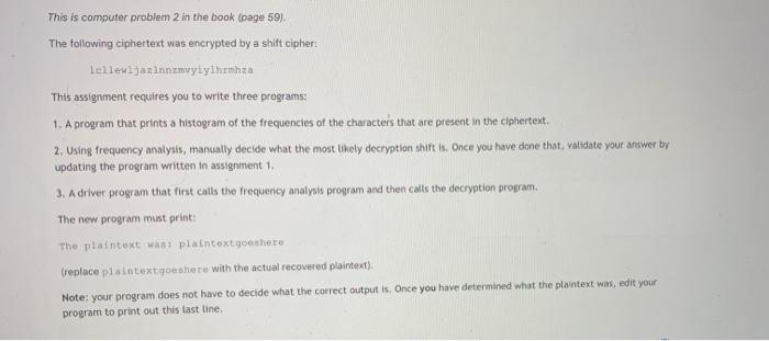  cryptography can you please do this (java) This is computer problem
