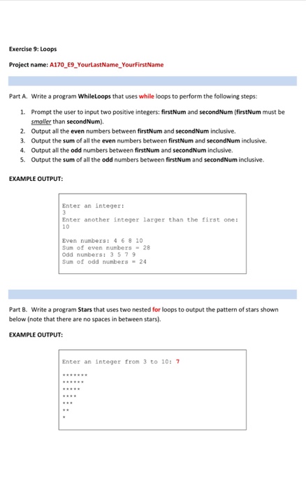  Write a program While Loops that uses while loops to perform